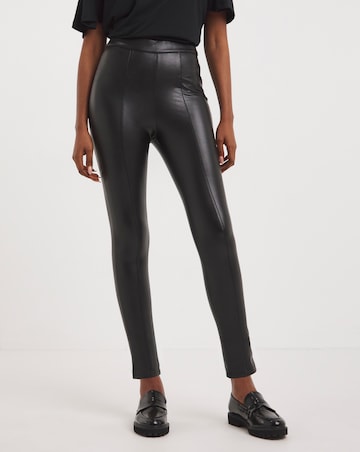 Black Faux Leather Leggings with Cosy Touch Lining