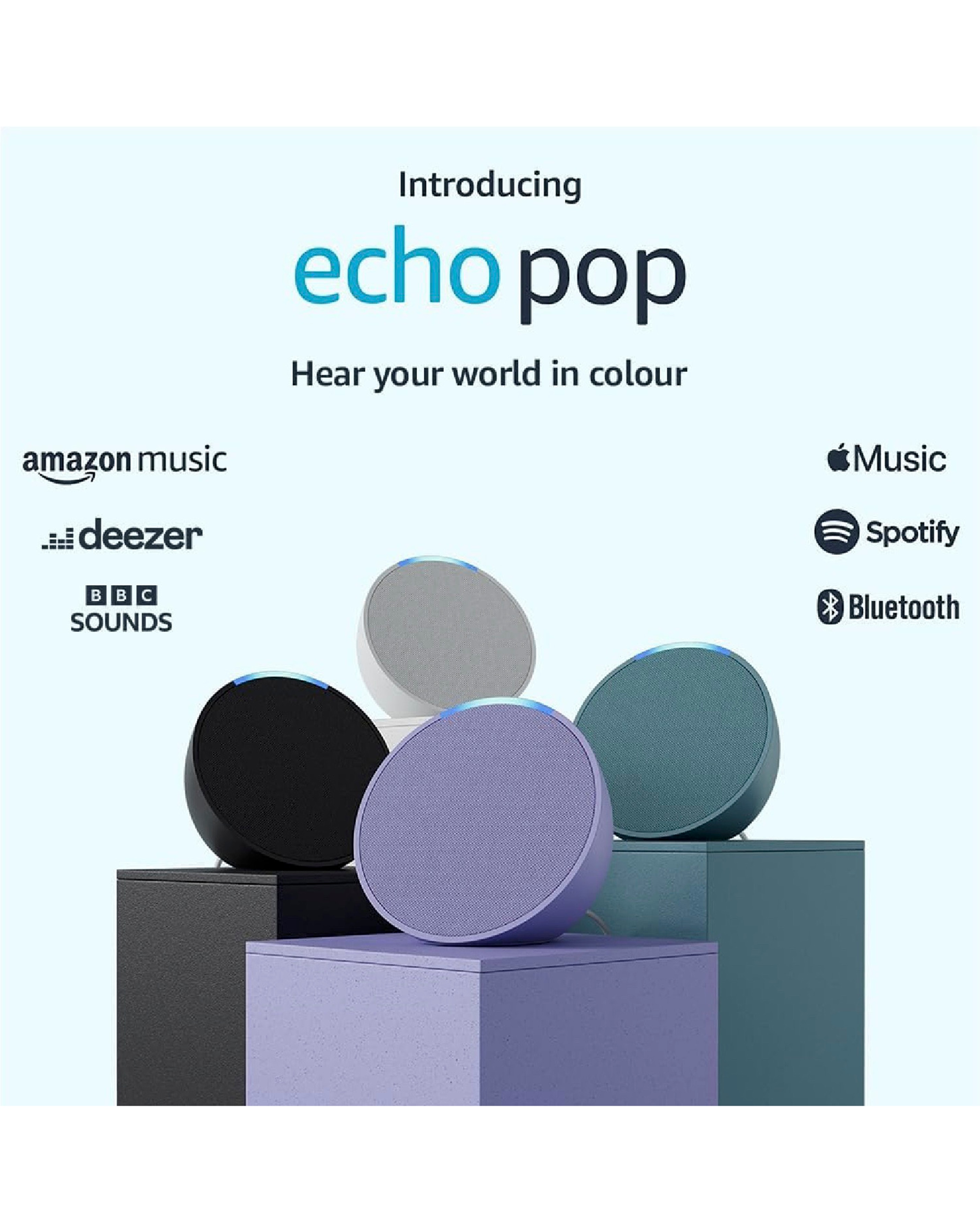 Amazon Echo Pop Smart Speaker - Midnight Black | JD Williams