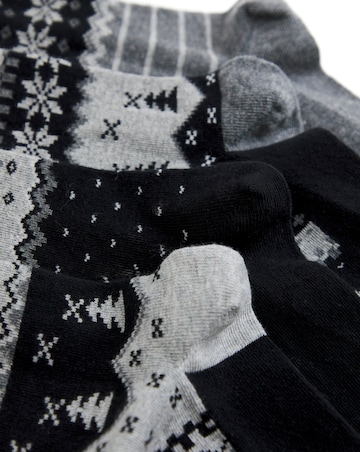 4 Pack Fairisle Socks