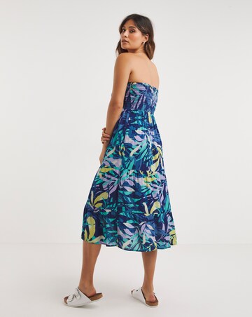 Leaf Bandeau Beach Dress