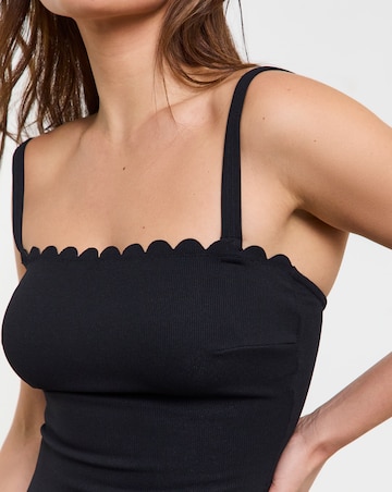 MAGISCULPT Medium Control Contour Me Scalloped Bandeau Swimsuit