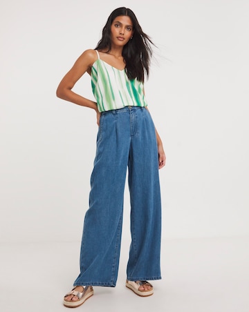 Mid Blue LyocellSoft Wide Leg Jeans