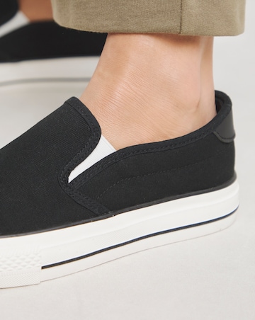Cali Slip On Canvas Trainer - Extra Wide Fit (EEE)