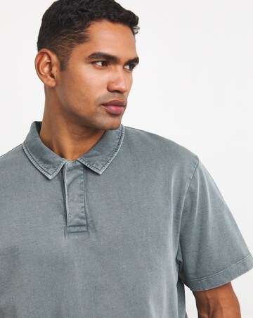 Garment Washed Relaxed Fit Loopback Polo