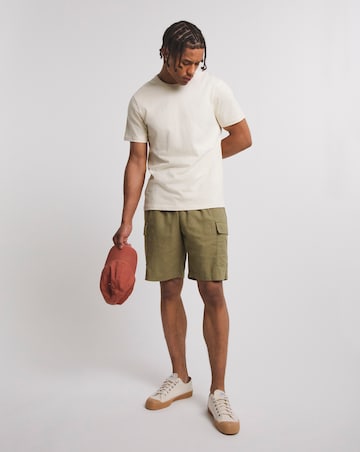 Linen Mix Elasticated Cargo Short