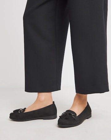 Simply Be Tampa Low Cut Tassel Loafers Wide E Fit