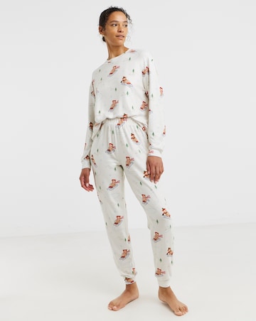 JD Williams Christmas Bear Print Supersoft Twosie