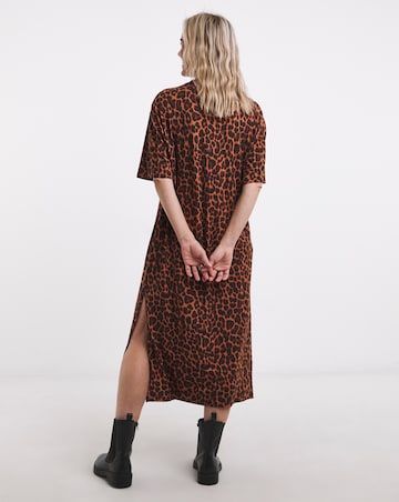 Soft Touch Half Sleeve Midi T-Shirt Dress