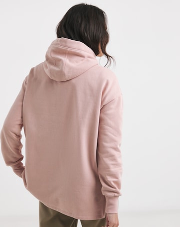 Blush Wrap Neck Longline Hoodie