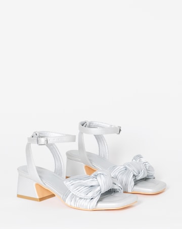 May Side Bow Low Block Heel Sandals - Extra Wide Fit (EEE)