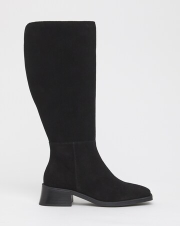 Cressida Block Heel Suede Knee Boots - Extra Wide Fit (EEE) & Super Curvy Calf