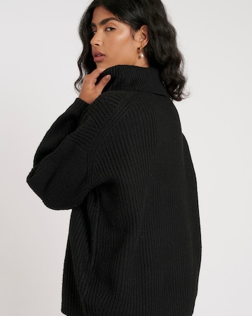 Nobody's Child Longline Roll Neck Jumper