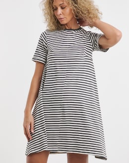 Cotton Slub A-Line Swing Dress