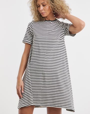 Cotton Slub A-Line Swing Dress