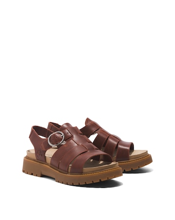 Timberland Clairemont Way Dark Red Full Grain Fisherman Sandals