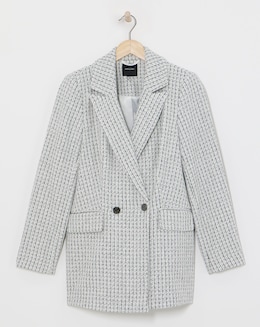 Easy Double Breasted Boucle Blazer