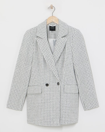 Easy Double Breasted Boucle Blazer