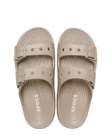 Crocs Taupe Buckle Sandal - Standard Fit