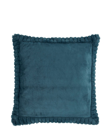 Catherine Lansfield Velvet Faux Fur Cosy Cushion