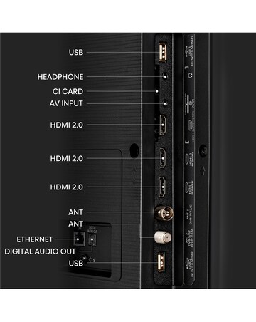 Hisense 55in 55U6KQTUK Smart 4K UHD HDR Mini-LED TV with Dolby Vision IQ