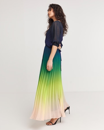 Joanna Hope Ombre Print Pleated Dress