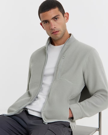 Microfleece Full Zip Jacket-Grey