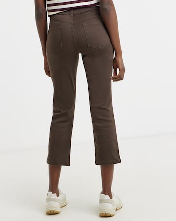 24/7 Chocolate Slim Crop Jeans