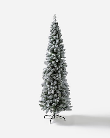 Pre-Lit Aspen Slim Flocked Christmas Tree