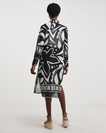 Printed Longline Chiffon Shirt