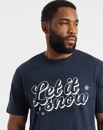 Jack & Jones Christmas T-Shirt - Sky Captain