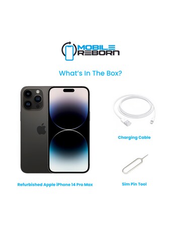 Refurbished Apple iPhone 14 Pro Max 128GB - Space Grey (Pristine Condition)