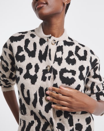 Leopard Knitted Bomber