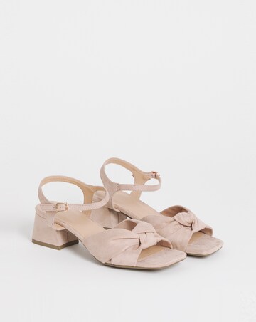 Leilani Twist Upper Block Heel Sandals - Extra Wide Fit (EEE)