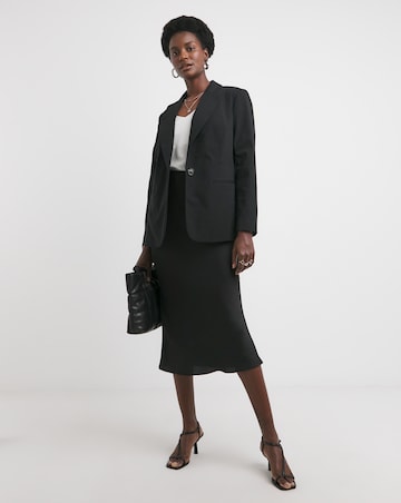 Stretch Poplin Single Breasted Blazer