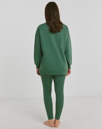 Quarter Zip Slogan Top And Legging Lounge Set