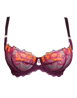 Ann Summers Luminescent DD+ Balcony Wired Bra Purple Multi