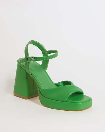 Tara Twist Front Platform Heeled Sandals - Extra Wide Fit (EEE)