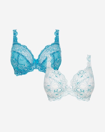 Pretty Secrets 2 Pack Ella Lace Full Cup Wired Bras B-K