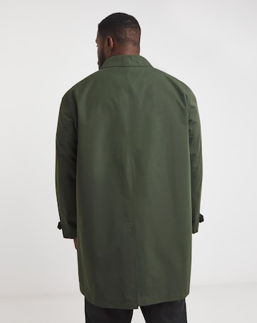 Khaki Mac With Tab Cuff Detail
