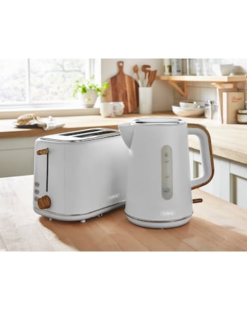 Tower Scandi Grey Kettle and 2 Slice Toaster Bundle