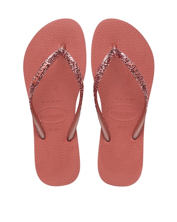 Havaianas Slim Glitter II Toe Post Flip Flop Sandals