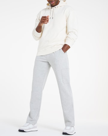 Grey Marl Open Hem Cargo Joggers