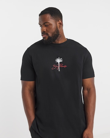 Jack & Jones Bradley Back Graphic T-Shirt - Black
