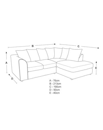 Ferguson Jumbo Cord Right Hand Chaise Sofa