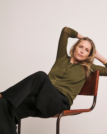 Anthology Black Ponte Pull On Wide Leg Trouser