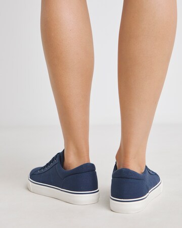 Ryder Lace Up Canvas Trainer - Wide Fit (E)