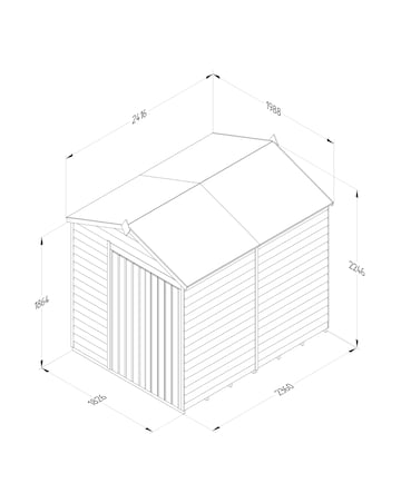 4LIFE Apex Shed 6x8 - Double Door - No Window (Home Delivery)