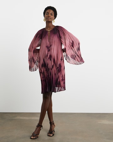 Joanna Hope Floral Pleated Shift Dress