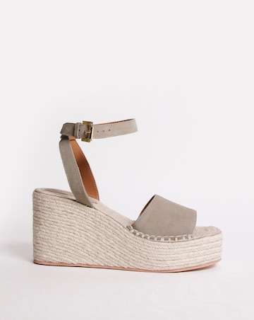 Sissy Suede Espadrille Wedge Sandals Wide Fit
