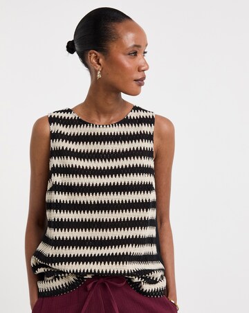 Mono Open Stitch Crochet Vest